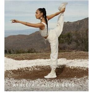 ATHLETA x ALICIA KEYS HIGH WAIST PARACHUTE WHITE PANT SIZE 12